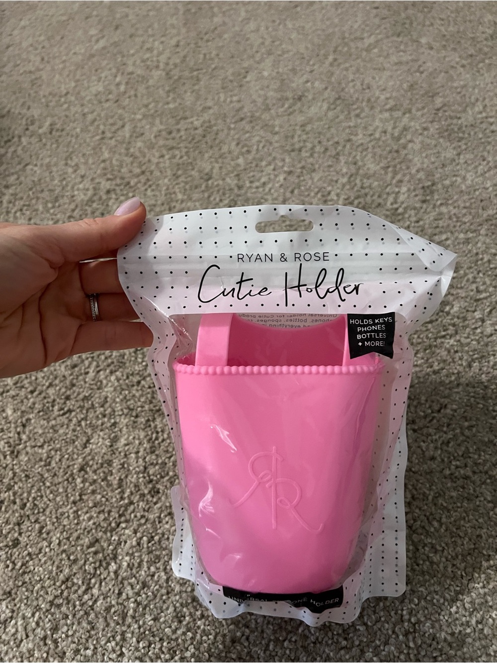 Ryan and Rose Pink Cutie Holder - color Malibu